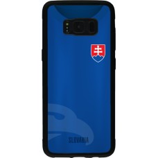 Coque Samsung Galaxy S8 - Silicone rigide noir Maillot de football Slovaquie