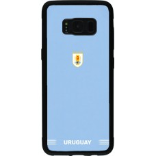 Coque Samsung Galaxy S8 - Silicone rigide noir Maillot de football Uruguay 2026 personnalisable
