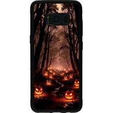Coque Samsung Galaxy S8 - Silicone rigide noir Halloween 2025 Road of Terrifying Pumpkins