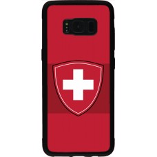 Coque Samsung Galaxy S8 - Silicone rigide noir Hockey World Championship Ecusson Suisse