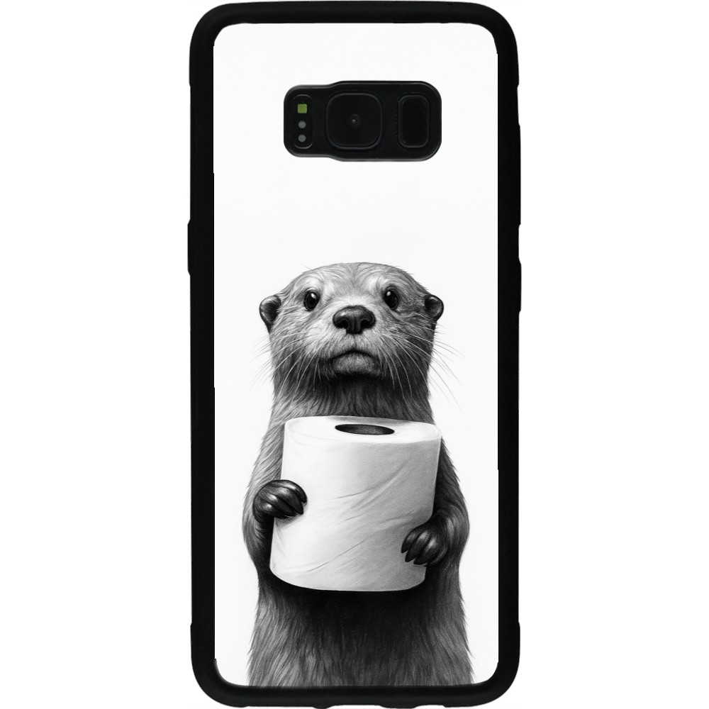 Coque Samsung Galaxy S8 - Silicone rigide noir Loutre papier de toilette