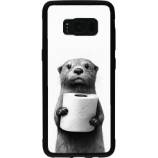 Coque Samsung Galaxy S8 - Silicone rigide noir Loutre papier de toilette