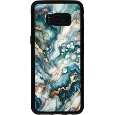 Samsung Galaxy S8 Case Hülle - Silikon schwarz Grüner Blauer Goldener Marmor