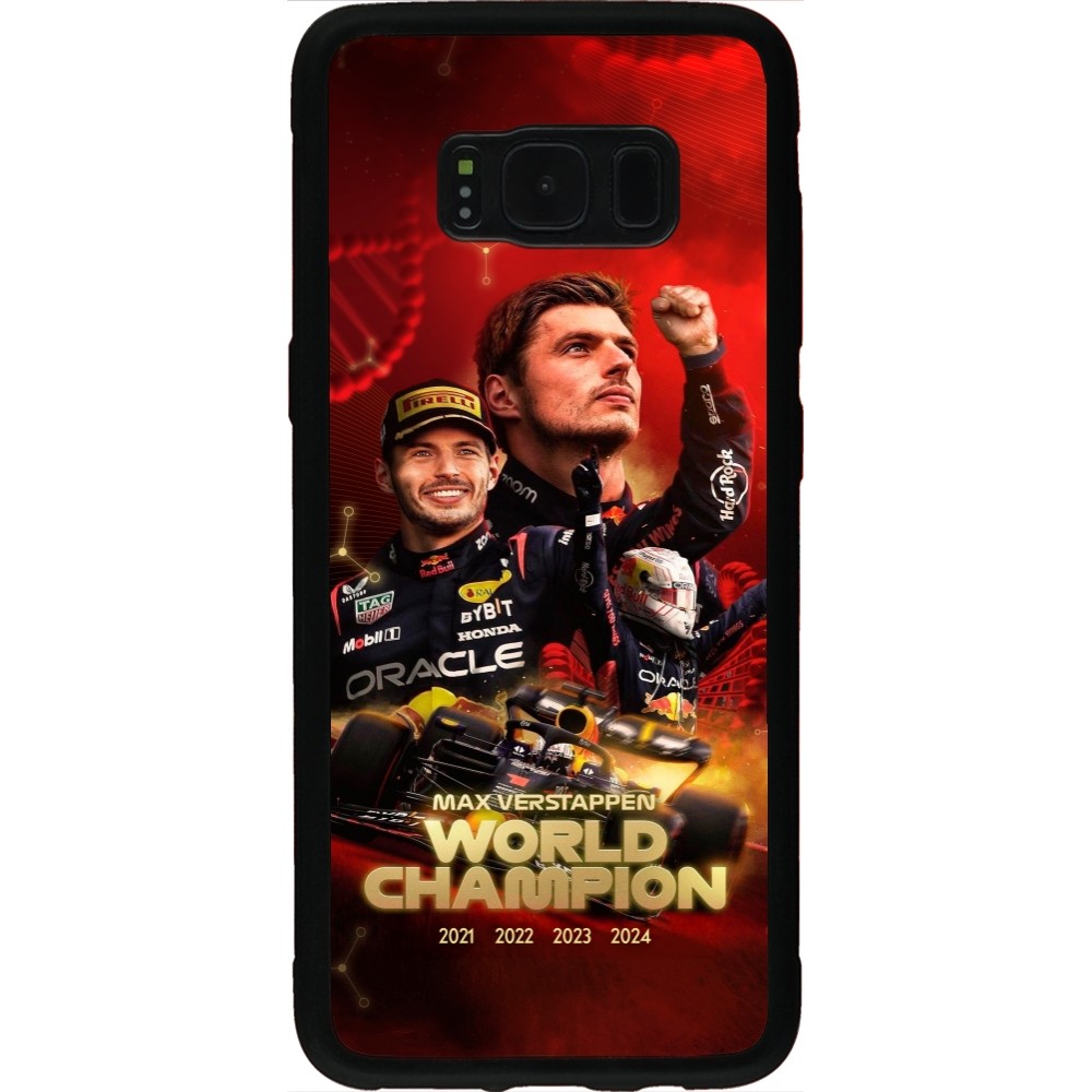 Coque Samsung Galaxy S8 - Silicone rigide noir Max Verstappen Champion 2023