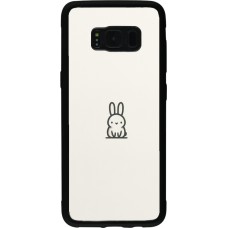 Samsung Galaxy S8 Case Hülle - Silikon schwarz Minimal Häschen Süße