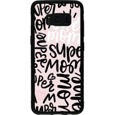 Samsung Galaxy S8 Case Hülle - Silikon schwarz Mom 2024 Super mom