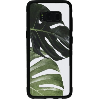 Hülle Samsung Galaxy S8 - Silikon schwarz Monstera Plant