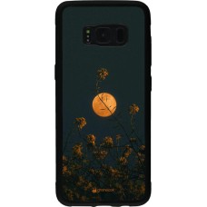 Hülle Samsung Galaxy S8 - Silikon schwarz Moon Flowers
