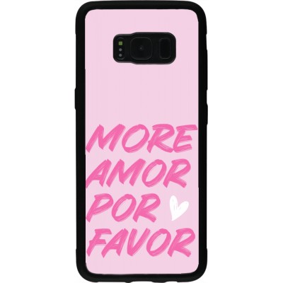 Samsung Galaxy S8 Case Hülle - Silikon schwarz More amor porfavor