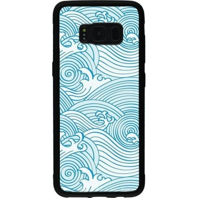 Hülle Samsung Galaxy S8 - Silikon schwarz Ocean Waves