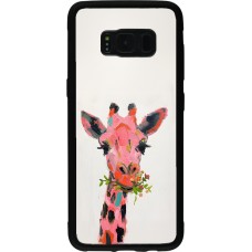 Coque Samsung Galaxy S8 - Silicone rigide noir Pink Girafe Paint