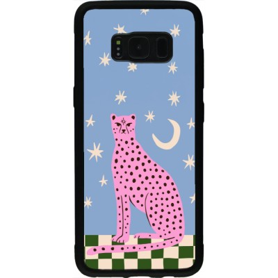 Coque Samsung Galaxy S8 - Silicone rigide noir Pink leopard with stars 2026