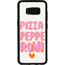 Coque Samsung Galaxy S8 - Silicone rigide noir Pizza pepperoni 2026