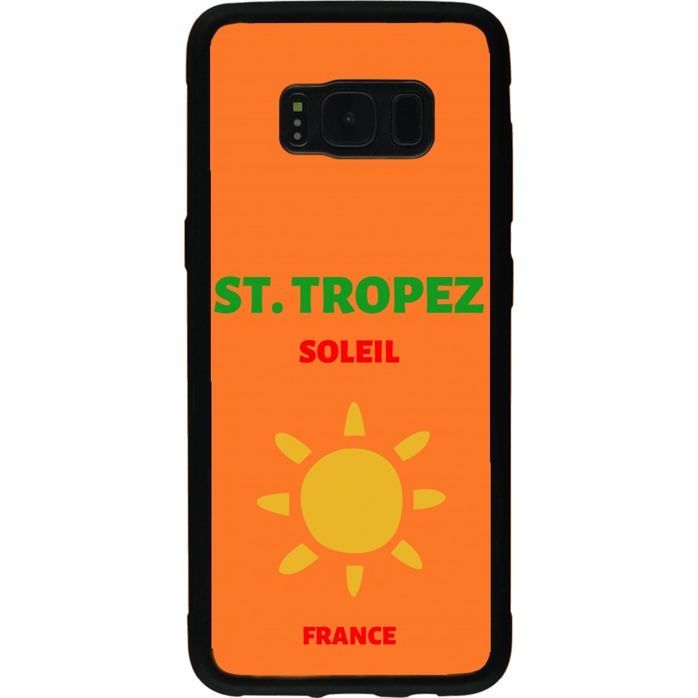 Samsung Galaxy S8 Case Hülle - Silikon schwarz Pop Summer Destination St-Tropez