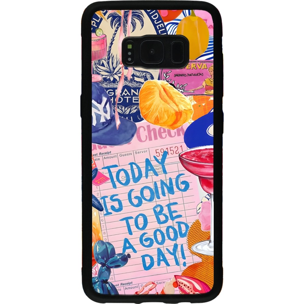 Coque Samsung Galaxy S8 - Silicone rigide noir Preppy Today is Going to be a good day