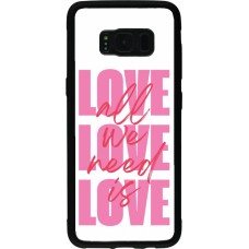 Coque Samsung Galaxy S8 - Silicone rigide noir Saint Valentines Day 26 Love all we need is