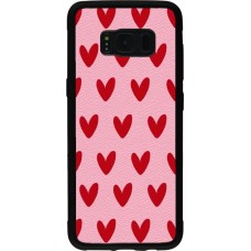 Samsung Galaxy S8 Case Hülle - Silikon schwarz Saint Valentines Day 26 Pattern heart