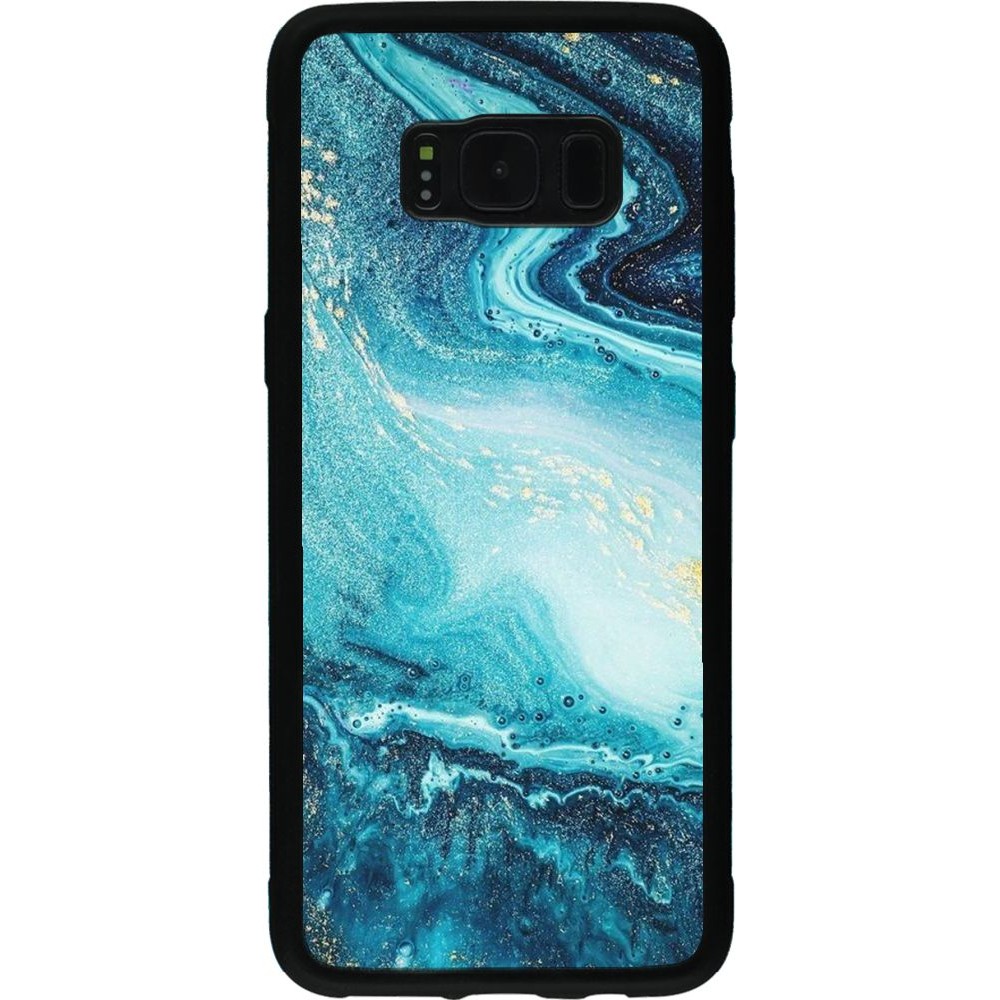 Coque Samsung Galaxy S8 - Silicone rigide noir Sea Foam Blue