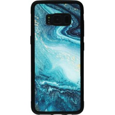 Coque Samsung Galaxy S8 - Silicone rigide noir Sea Foam Blue