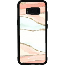 Coque Samsung Galaxy S8 - Silicone rigide noir Shimmering Orange