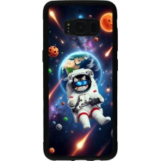 Samsung Galaxy S8 Case Hülle - Silikon schwarz VR SpaceCat Odyssee