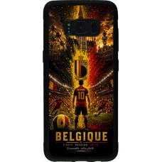 Coque Samsung Galaxy S8 - Silicone rigide noir Football Belgique splash 2026