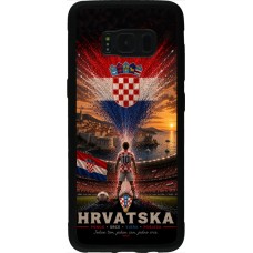 Coque Samsung Galaxy S8 - Silicone rigide noir Football Croatie splash 2026