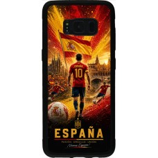 Coque Samsung Galaxy S8 - Silicone rigide noir Football Espagne splash 2026