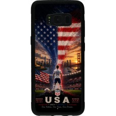 Coque Samsung Galaxy S8 - Silicone rigide noir Football États-Unis splash 2026