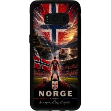 Coque Samsung Galaxy S8 - Silicone rigide noir Football Norvège splash 2026