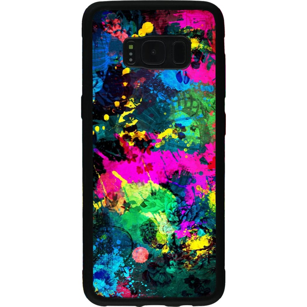 Coque Samsung Galaxy S8 - Silicone rigide noir splash paint