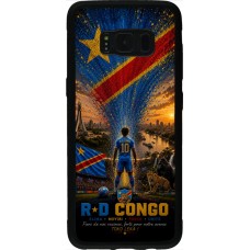 Coque Samsung Galaxy S8 - Silicone rigide noir Football République démocratique du Congo splash 2026