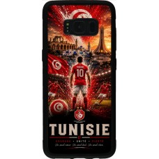 Coque Samsung Galaxy S8 - Silicone rigide noir Football Tunisie splash 2026
