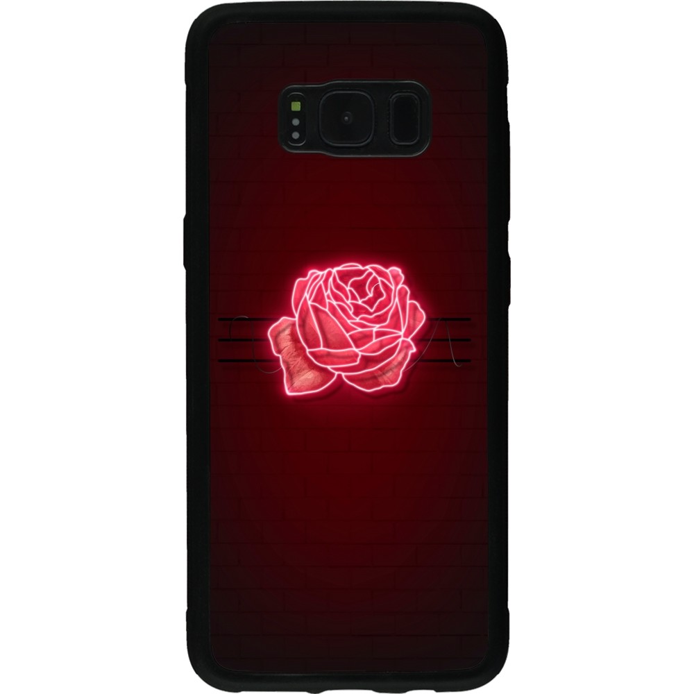 Samsung Galaxy S8 Case Hülle - Silikon schwarz Spring 23 neon rose