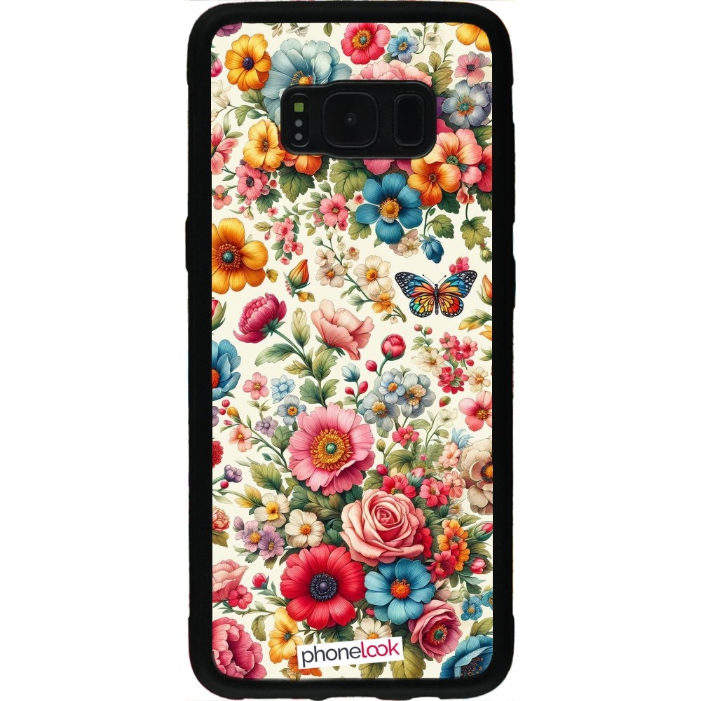 Samsung Galaxy S8 Case Hülle - Silikon schwarz Spring 25 fruehling bluetend
