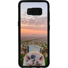 Coque Samsung Galaxy S8 - Silicone rigide noir Cow with tulips 2026
