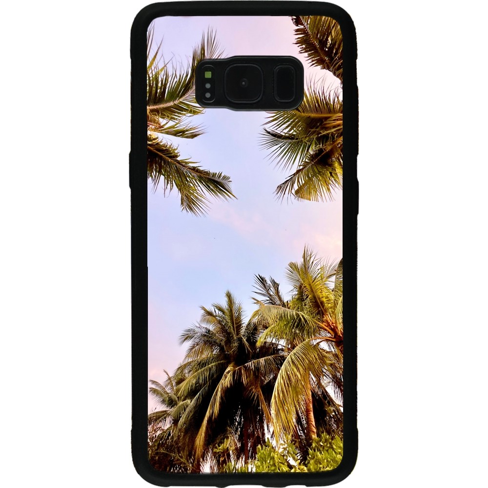 Samsung Galaxy S8 Case Hülle - Silikon schwarz Summer 2023 palm tree vibe