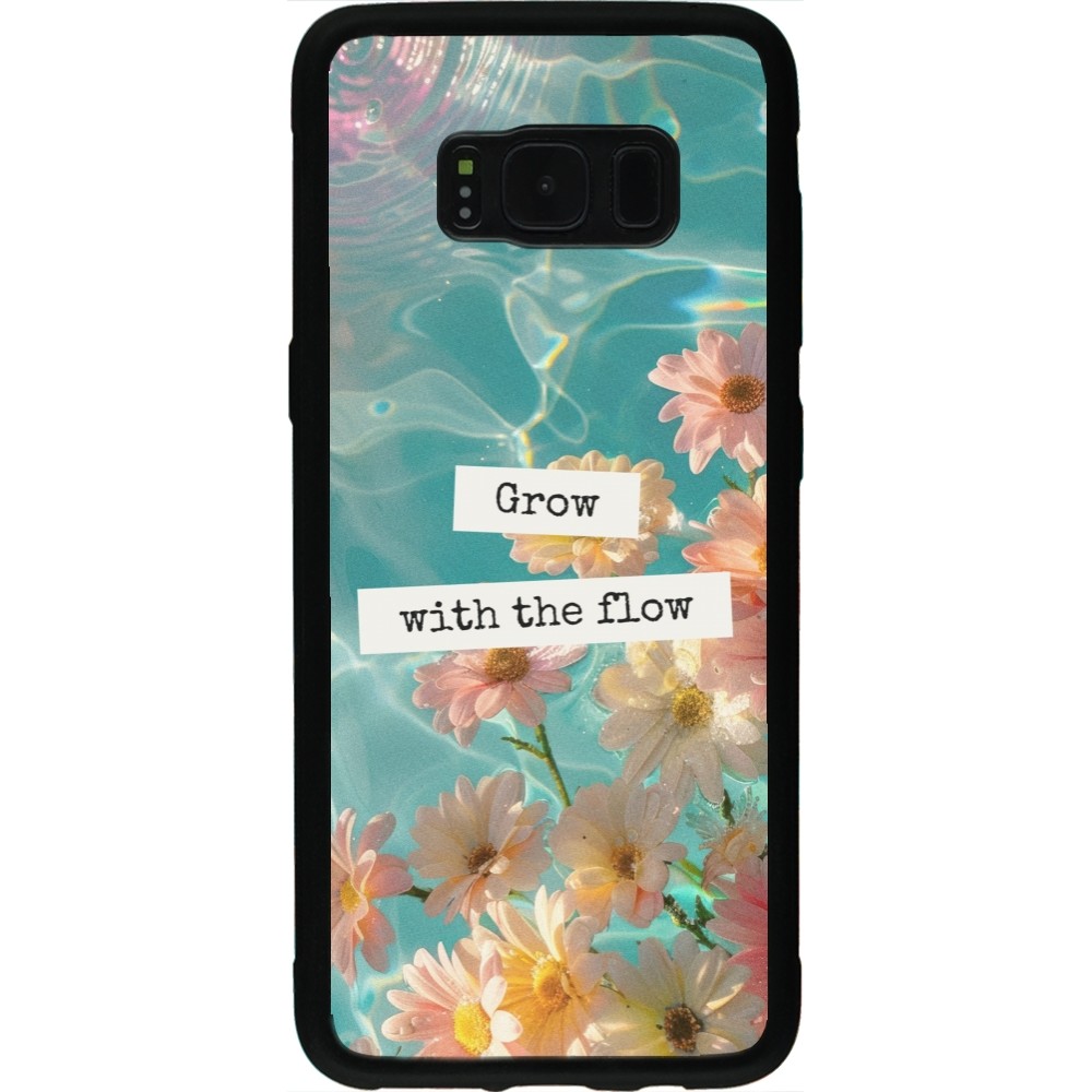 Coque Samsung Galaxy S8 - Silicone rigide noir Summer 2025 Grow with the flow