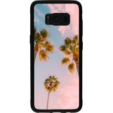 Coque Samsung Galaxy S8 - Silicone rigide noir Summer 2025 Palmiers