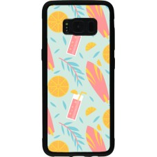 Coque Samsung Galaxy S8 - Silicone rigide noir Summer 2025 Pattern citron