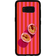 Coque Samsung Galaxy S8 - Silicone rigide noir Passion fruit Summer 2026