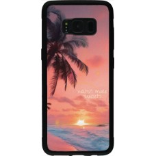 Coque Samsung Galaxy S8 - Silicone rigide noir Watch more sunsets Summer 2026