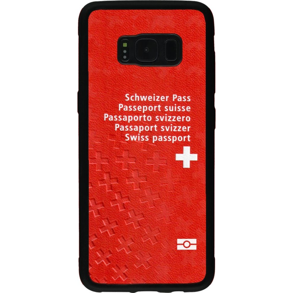 Coque Samsung Galaxy S8 - Silicone rigide noir Swiss Passport