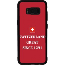 Coque Samsung Galaxy S8 - Silicone rigide noir Switzerland Great Since 1291