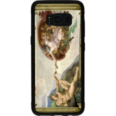 Coque Samsung Galaxy S8 - Silicone rigide noir Tableau art - La Création d’Adam - Michel-Ange