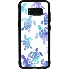 Coque Samsung Galaxy S8 - Silicone rigide noir Turtles pattern watercolor