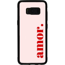 Samsung Galaxy S8 Case Hülle - Silikon schwarz Valentine 2024 amor