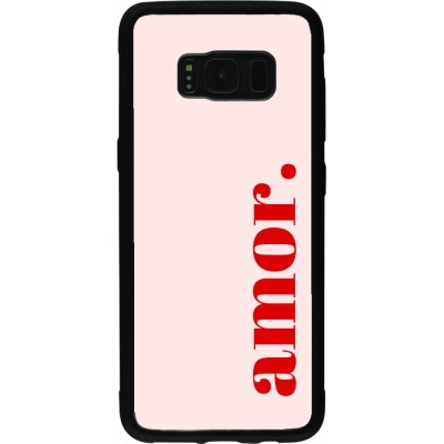 Samsung Galaxy S8 Case Hülle - Silikon schwarz Valentine 2024 amor