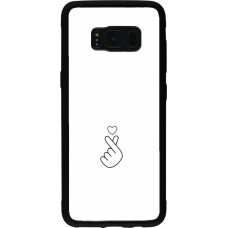 Coque Samsung Galaxy S8 - Silicone rigide noir Valentine 2024 heart by Millennials