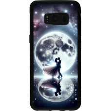 Coque Samsung Galaxy S8 - Silicone rigide noir Valentine 2024 Love under the moon